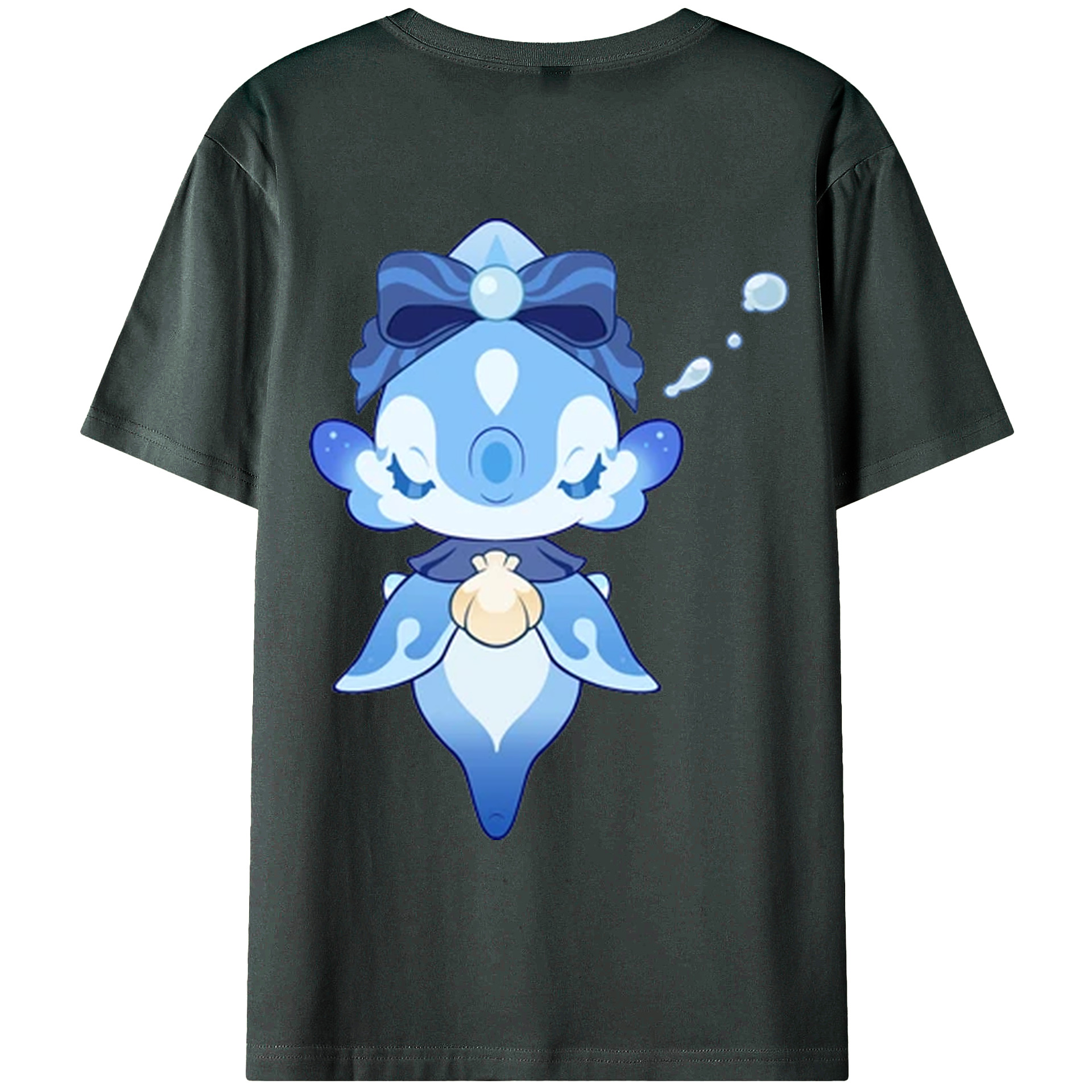 げんし神 フリーナ genshin Furina 綿100％ メンズ半袖Tシャツ（バックプリント） 通気性